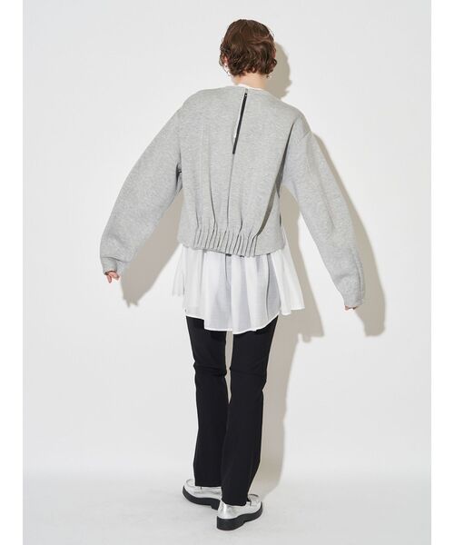 ELENDEEK(エレンディーク)の「タックヘムクロップドカットソー(スウェット・レディース・ブラック/ブラウン/グレー/オフホワイト・FREE)」の20枚目の写真