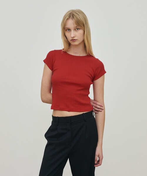 【DES PRES】アイレットジャージー ミニTシャツ DES PRES（デ・プレ）の「アイレットジャージー ミニTシャツ（T