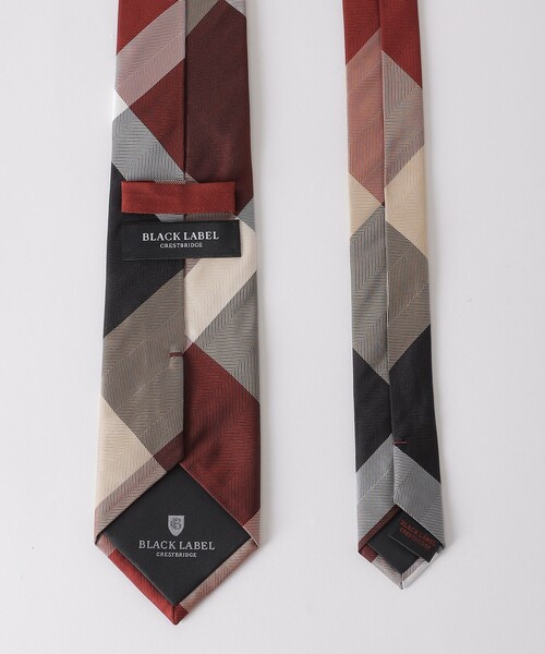 BLACK LABEL CRESTBRIDGE(ブラックレーベル・クレストブリッジ)の「ヘリンボーンクレストブリッジチェックタイ(ネクタイ・メンズ・レッド系その他2・FREE)」の2枚目の写真