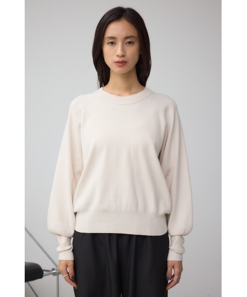 AZUL by moussy（アズールバイマウジー）の「ボリュームスリーブニット（ニット/セーター・レディース・アイボリー/ブラック/ダークグリーン/バーガンディー・FREE）」の9枚目の写真