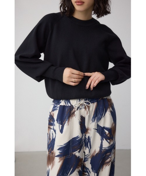 AZUL by moussy（アズールバイマウジー）の「ボリュームスリーブニット（ニット/セーター・レディース・アイボリー/ブラック/ダークグリーン/バーガンディー・FREE）」の16枚目の写真