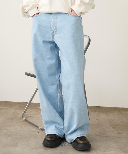 ROOPTOKYO(ループトウキョウ)の「NEO BLUE / ネオブルー Tinted Charcoal Mud Wash Super Baggy Jeans デニムパンツ(デニムパンツ・メンズ・ブラック/ブルー系その他/ブルー/ブラック系その他・30inch/36inch/34inch/32inch)」の16枚目の写真