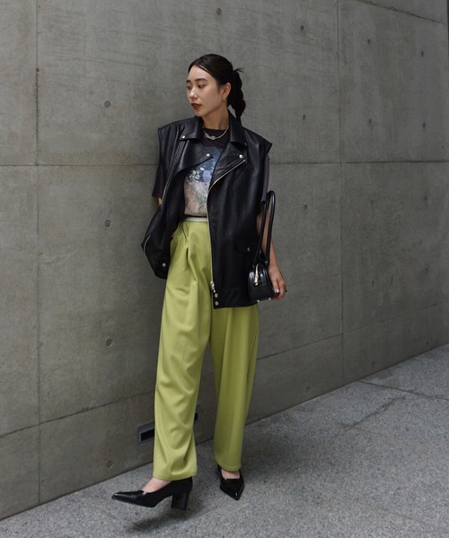 LOGO BELT WIDE PANTS M アメリヴィンデージ LOGO BELT WIDE PANTS M アメリヴィンデージ