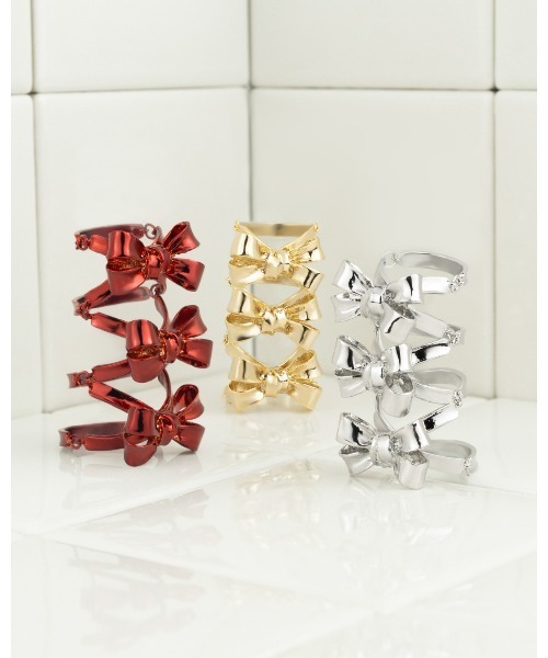 LOVE BY e.m. （ラブバイイーエム）の「ミニリボンアーマーリング/25-26AW/レディース（リング・レディース・シルバー/ゴールド・M/L/LL）」の14枚目の写真