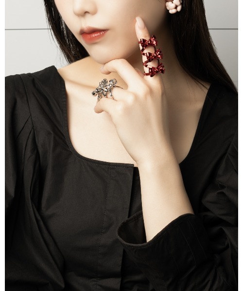 LOVE BY e.m. （ラブバイイーエム）の「ミニリボンアーマーリング/25-26AW/レディース（リング・レディース・シルバー/ゴールド・M/L/LL）」の15枚目の写真