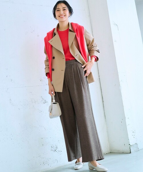 23区（ニジュウサンク）の「ピュアカシミヤ クルーネック カーディガン（カーディガン/ボレロ・レディース・オレンジ系/ライトグレー系/イエロー系/ブルー系/ベージュ系/スカイブルー系/黄土色系・40/38）」の17枚目の写真