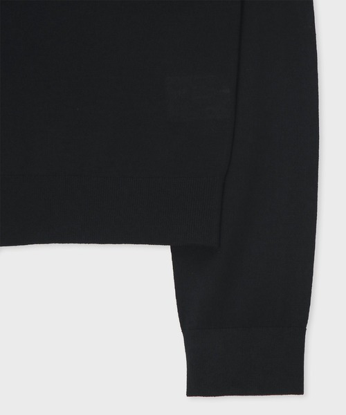 Paul Smith(ポールスミス)の「ウィメンズ ドレープウール ストライプ カーディガン / 255220 532N(カーディガン/ボレロ・レディース・グレイッシュブルー/ブラック・MEDIUM)」の4枚目の写真