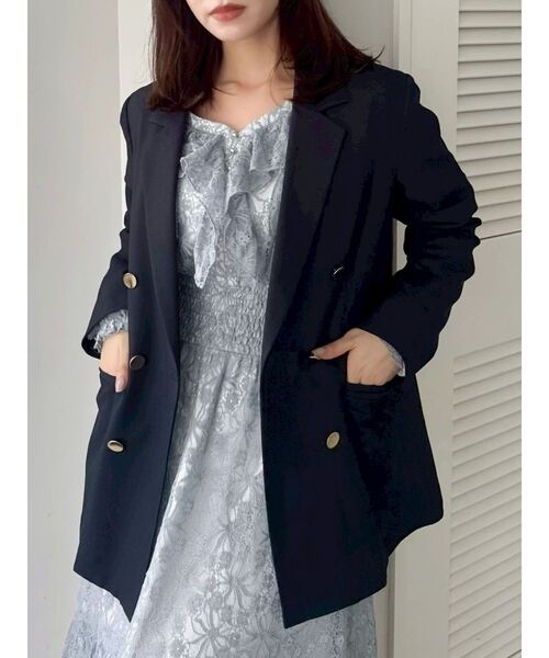 dazzlin(ダズリン)の「バックリボンレースフリルワンピース(ワンピース・レディース・ブルー/オフホワイト/グリーン・MEDIUM/SMALL)」の17枚目の写真