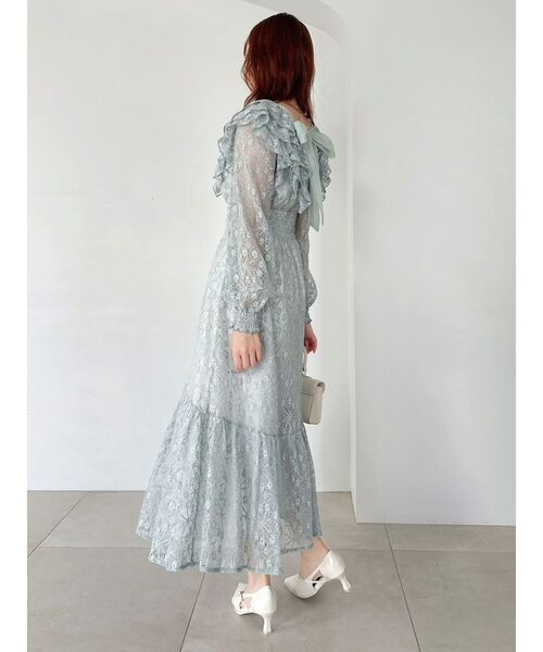 dazzlin バックリボンレースフリルワンピース dazzlin（ダズリン）の「バックリボンレースフリルワンピース