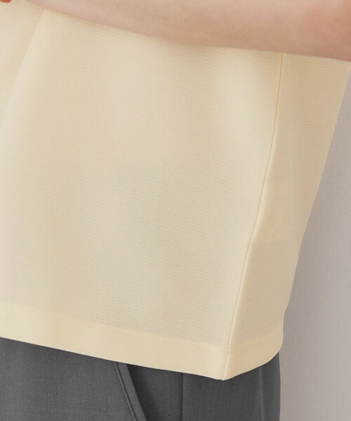 index(インデックス)の「ドルマンショートトップス【洗濯機洗い可】(Tシャツ/カットソー・レディース・ライトイエロー系/オフホワイト/ネイビー・00)」の22枚目の写真