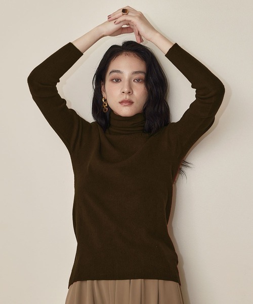 セール】【2025AW】【縫い目のないシームレス】ハイネック カラー