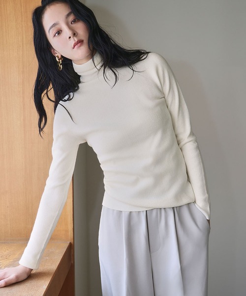 セール】【2025AW】【縫い目のないシームレス】ハイネック カラー