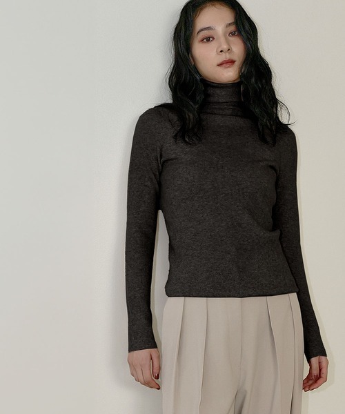 セール】【2025AW】【縫い目のないシームレス】ハイネック カラー