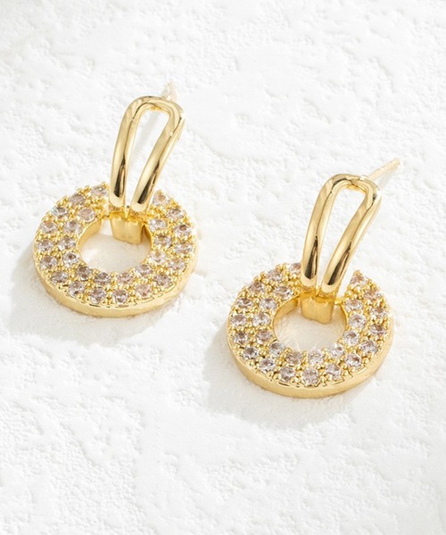 Lace Ladies(レースレディース)の「パヴェ サークル モチーフ スタッド ピアス(ピアス(両耳用)・レディース・ピンク/シルバー/ゴールド・FREE)」の11枚目の写真