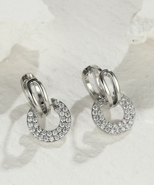 Lace Ladies(レースレディース)の「パヴェ サークル モチーフ スタッド ピアス(ピアス(両耳用)・レディース・ピンク/シルバー/ゴールド・FREE)」の17枚目の写真