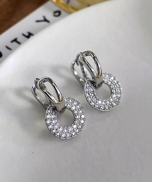 Lace Ladies(レースレディース)の「パヴェ サークル モチーフ スタッド ピアス(ピアス(両耳用)・レディース・ピンク/シルバー/ゴールド・FREE)」の18枚目の写真