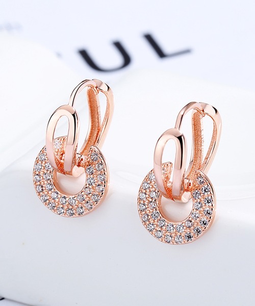 Lace Ladies(レースレディース)の「パヴェ サークル モチーフ スタッド ピアス(ピアス(両耳用)・レディース・ピンク/シルバー/ゴールド・FREE)」の19枚目の写真