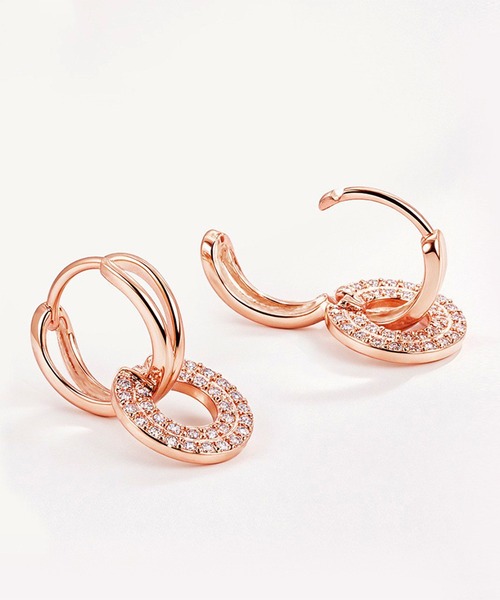 Lace Ladies(レースレディース)の「パヴェ サークル モチーフ スタッド ピアス(ピアス(両耳用)・レディース・ピンク/シルバー/ゴールド・FREE)」の20枚目の写真
