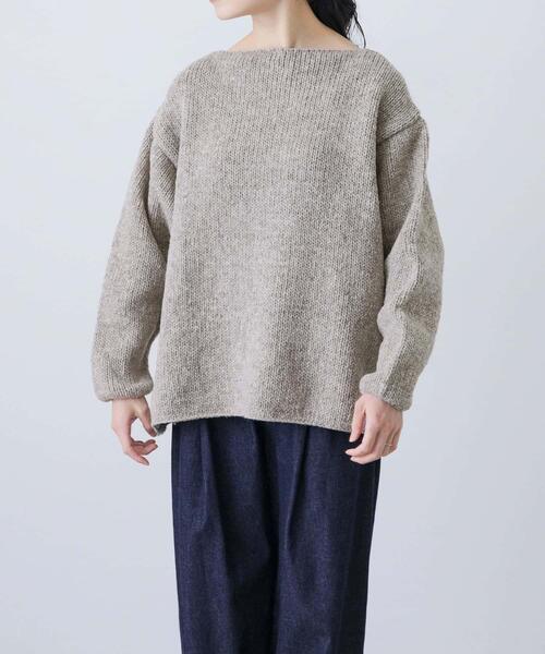 2サイズ展開』ペルーボートネックニット（ニット/セーター）｜かぐれ