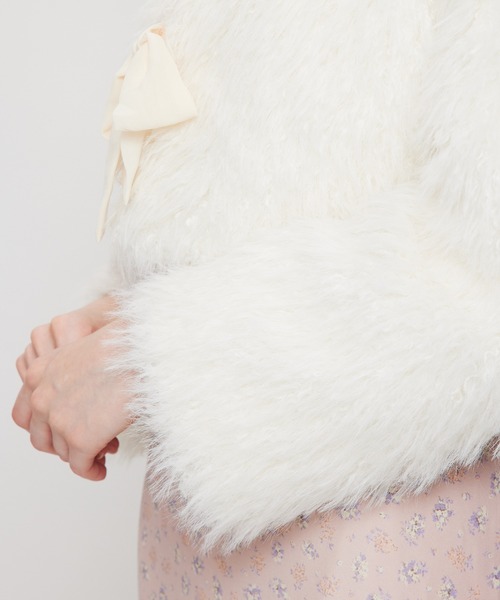ME COUTURE（ミークチュール）の「Poodle エコファーコート（その他アウター・レディース・モカ/オフホワイト・FREE）」の18枚目の写真
