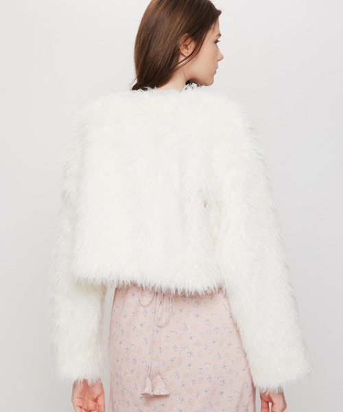 ME COUTURE（ミークチュール）の「Poodle エコファーコート（その他アウター・レディース・モカ/オフホワイト・FREE）」の16枚目の写真