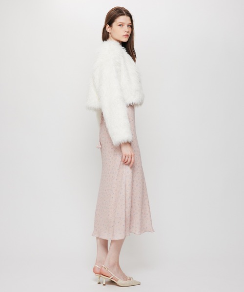 ME COUTURE（ミークチュール）の「Poodle エコファーコート（その他アウター・レディース・モカ/オフホワイト・FREE）」の4枚目の写真