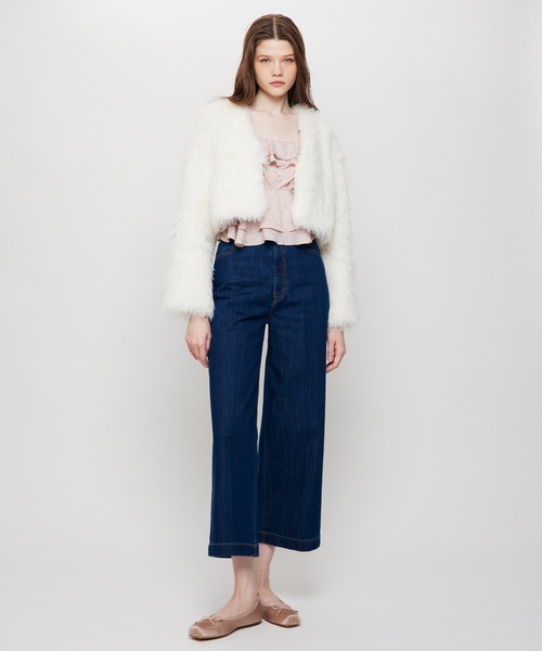 ME COUTURE（ミークチュール）の「Poodle エコファーコート（その他アウター・レディース・モカ/オフホワイト・FREE）」の9枚目の写真