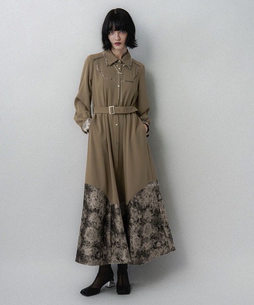 HARE（ハレ）の「アソートキリカエダブルカラーワンピース(HARE)（ワンピース・レディース・グリーン/ベージュ/ブラック/ネイビー/グリーン系その他/ブルー/ボルドー・FREE）」の11枚目の写真