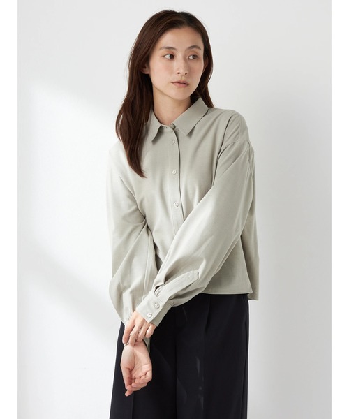 McGREGOR(マックレガー)の「ウール混ブラウス(シャツ/ブラウス・レディース・キャメル/チャコールグレー・L/M)」の2枚目の写真