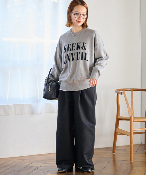 ジャーナルスタンダードレリューム コットンカシミヤミックスロゴニット 追加2》コットンカシミヤロゴニット | ジャーナルスタンダード