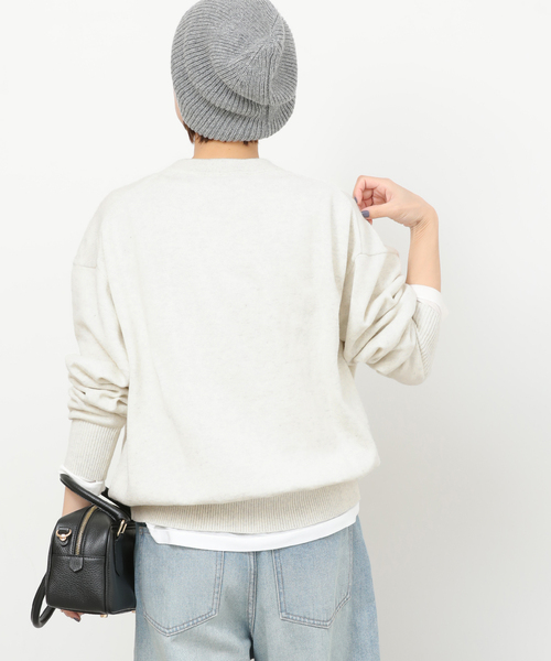 ジャーナルスタンダードレリューム コットンカシミヤミックスロゴニット セール】《一部WEB限定》コットンカシミヤミックスロゴニット（ニット