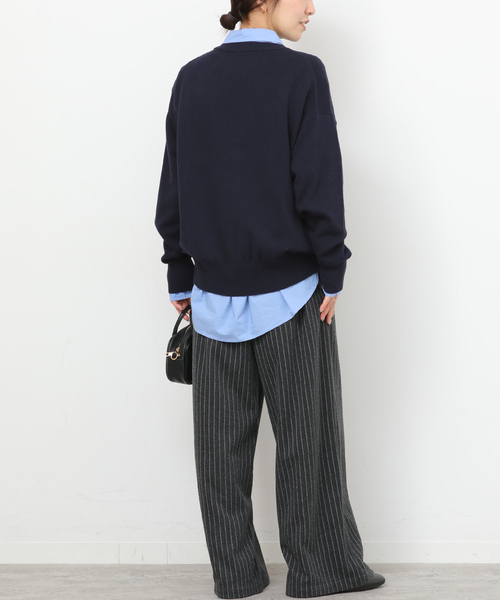 JOURNAL STANDARD relume(ジャーナルスタンダード レリューム)の「《一部WEB限定》コットンカシミヤミックスロゴニット(ニット/セーター・レディース・ネイビー/グレー/イエロー/アイボリー・FREE)」の10枚目の写真