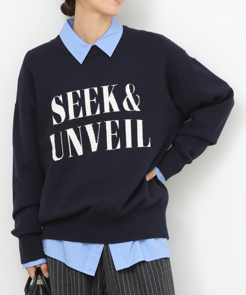 JOURNAL STANDARD relume(ジャーナルスタンダード レリューム)の「《一部WEB限定》コットンカシミヤミックスロゴニット(ニット/セーター・レディース・ネイビー/グレー/イエロー/アイボリー・FREE)」の11枚目の写真