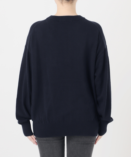 一部WEB限定》［25AW新作］コットンカシミヤミックスロゴニット