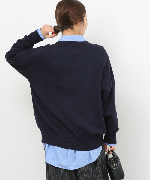 JOURNAL STANDARD relume(ジャーナルスタンダード レリューム)の「《一部WEB限定》コットンカシミヤミックスロゴニット(ニット/セーター・レディース・ネイビー/グレー/イエロー/アイボリー・FREE)」の14枚目の写真