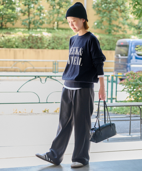 JOURNAL STANDARD relume(ジャーナルスタンダード レリューム)の「《一部WEB限定》コットンカシミヤミックスロゴニット(ニット/セーター・レディース・ネイビー/グレー/イエロー/アイボリー・FREE)」の16枚目の写真