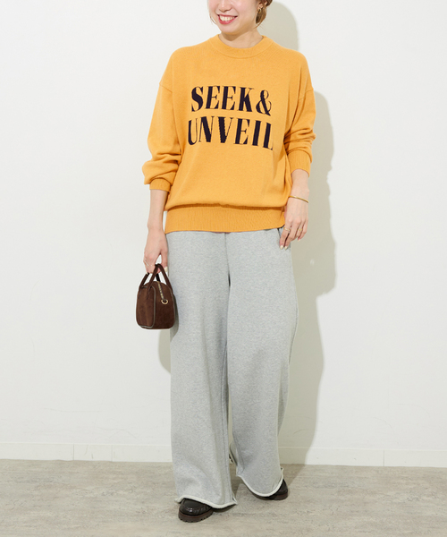 JOURNAL STANDARD relume(ジャーナルスタンダード レリューム)の「《一部WEB限定》コットンカシミヤミックスロゴニット(ニット/セーター・レディース・ネイビー/グレー/イエロー/アイボリー・FREE)」の21枚目の写真