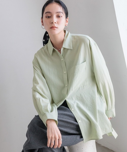 LOWRYS FARM(ローリーズファーム)の「アソートボックスシャツ 581118(シャツ/ブラウス・レディース・ドット/アイボリー/ライトグリーン/ブラウン・FREE)」の3枚目の写真