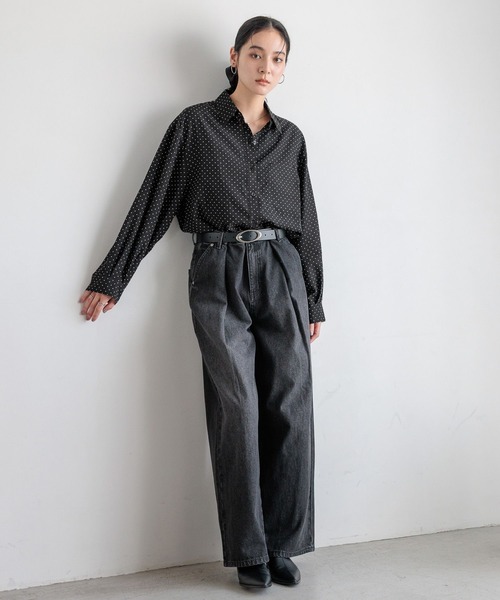 LOWRYS FARM(ローリーズファーム)の「アソートボックスシャツ 581118(シャツ/ブラウス・レディース・ドット/アイボリー/ライトグリーン/ブラウン・FREE)」の18枚目の写真