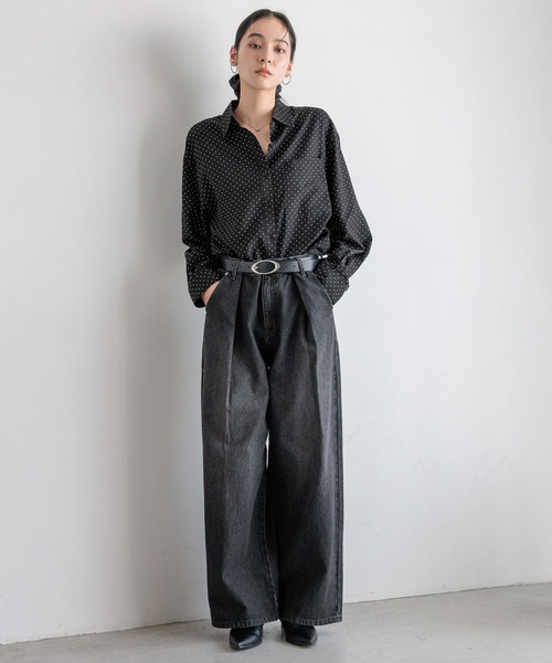 LOWRYS FARM(ローリーズファーム)の「アソートボックスシャツ 581118(シャツ/ブラウス・レディース・ドット/アイボリー/ライトグリーン/ブラウン・FREE)」の16枚目の写真