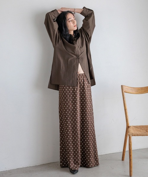 LOWRYS FARM(ローリーズファーム)の「アソートボックスシャツ 581118(シャツ/ブラウス・レディース・ドット/アイボリー/ライトグリーン/ブラウン・FREE)」の11枚目の写真