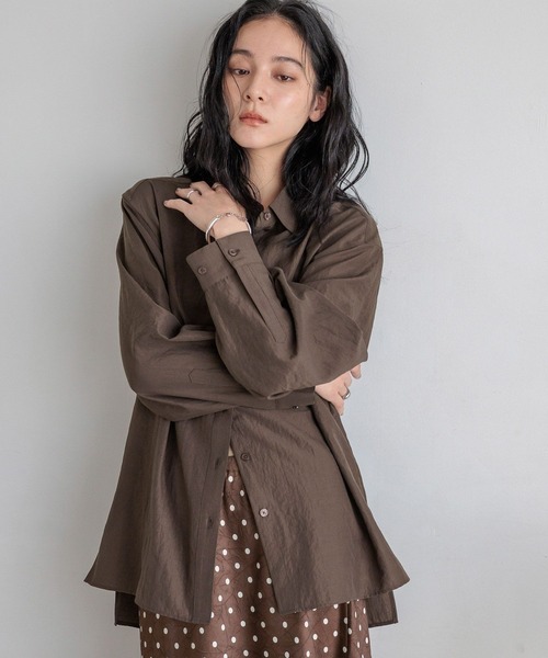 LOWRYS FARM(ローリーズファーム)の「アソートボックスシャツ 581118(シャツ/ブラウス・レディース・ドット/アイボリー/ライトグリーン/ブラウン・FREE)」の10枚目の写真