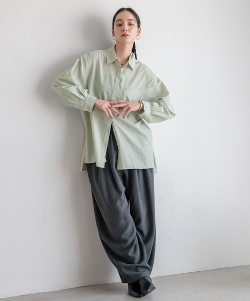 LOWRYS FARM(ローリーズファーム)の「アソートボックスシャツ 581118(シャツ/ブラウス・レディース・ドット/アイボリー/ライトグリーン/ブラウン・FREE)」の8枚目の写真