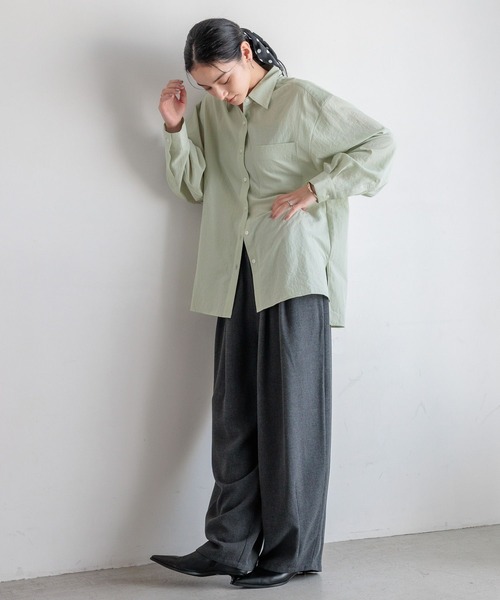 LOWRYS FARM(ローリーズファーム)の「アソートボックスシャツ 581118(シャツ/ブラウス・レディース・ドット/アイボリー/ライトグリーン/ブラウン・FREE)」の7枚目の写真