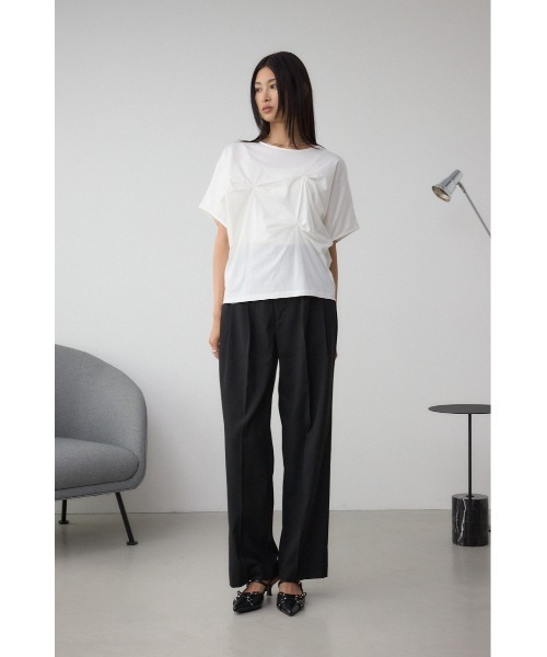 AZUL by moussy(アズールバイマウジー)の「VENUS 2タックスラックス(スラックス・レディース・杢グレー/ブラウン/ブラック・SMALL/MEDIUM)」の6枚目の写真