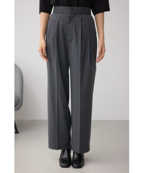 AZUL by moussy(アズールバイマウジー)の「VENUS 2タックスラックス(スラックス・レディース・杢グレー/ブラウン/ブラック・SMALL/MEDIUM)」の17枚目の写真