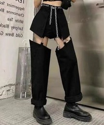 CELENA BEATS | チェーン付き セパレート デニム パンツ(デニムパンツ)