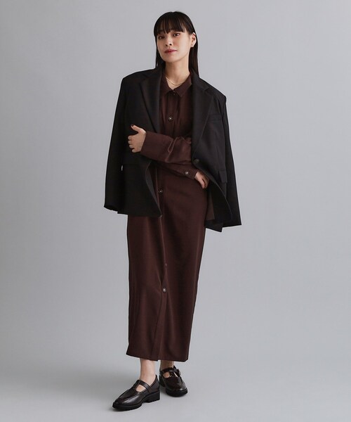 OPAQUE.CLIP(オペークドットクリップ)の「【es】ビッグテーラードジャケット【UVケア/洗濯機OK】(テーラードジャケット・レディース・ブラック/ブラウン系その他・00)」の5枚目の写真