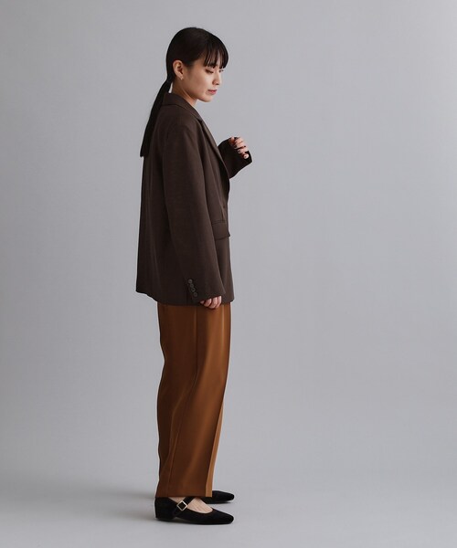 OPAQUE.CLIP(オペークドットクリップ)の「【es】ビッグテーラードジャケット【UVケア/洗濯機OK】(テーラードジャケット・レディース・ブラック/ブラウン系その他・00)」の9枚目の写真