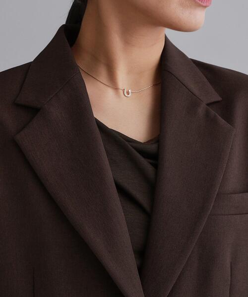 OPAQUE.CLIP(オペークドットクリップ)の「【es】ビッグテーラードジャケット【UVケア/洗濯機OK】(テーラードジャケット・レディース・ブラック/ブラウン系その他・00)」の14枚目の写真